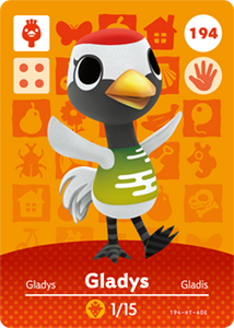 194 Gladys Authentic Animal Crossing Amiibo Card - Series 2