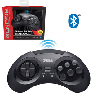 Genesis Black 8 Button Bluetooth Wireless Controller [Retro-Bit]