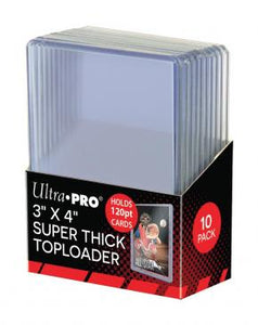 Ultra Pro - Top Loader 120pt Super Thick 3" x 4" Toploader - 10 Count