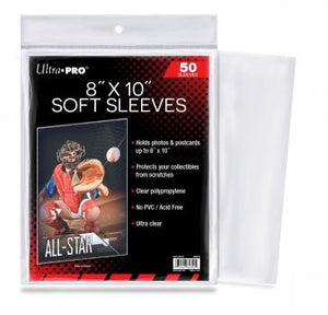 Ultra Pro -  8" X 10" Soft Sleeves - 50ct