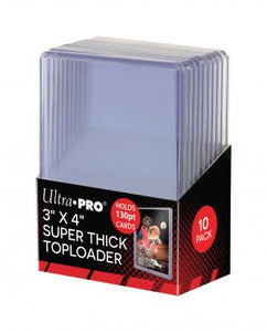 Ultra Pro - Top Loader 130pt Super Thick 3" x 4" Toploader - 10 Count