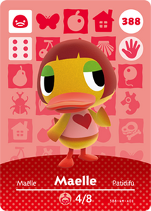 388 Maelle Authentic Animal Crossing Amiibo Card - Series 4