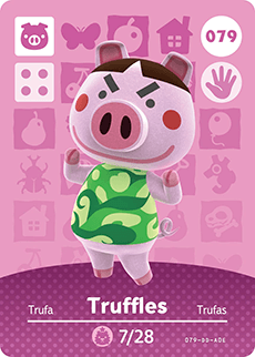 079 Truffles Authentic Animal Crossing Amiibo Card - Series 1