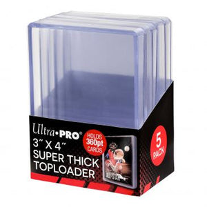 Ultra Pro - 3" x 4" Super Thick Top Loader 360pt Toploader 5ct