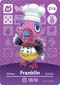 216 Franklin SP Authentic Animal Crossing Amiibo Card - Series 3