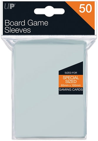 Ultra Pro - Board Game Sleeves - Special Sized 65mm x 100mm for Gaming Cards - 50ct Clear