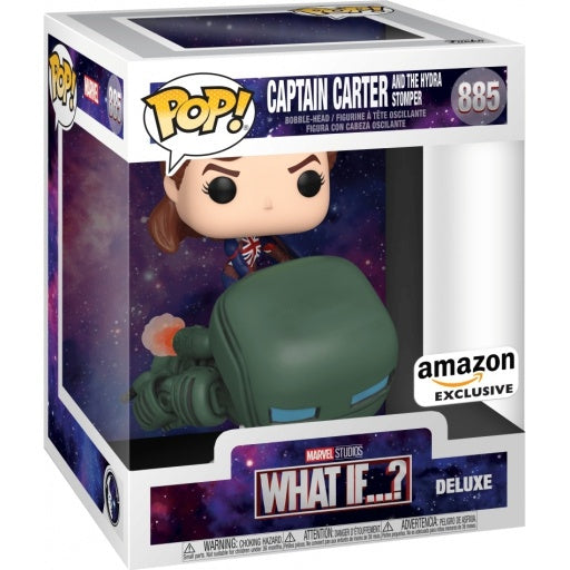 Funko POP! Marvel Studios What If...? Deluxe - Captain Carter and the Hydra Stomper #885 6" Exclusive Bobble-Head Figure