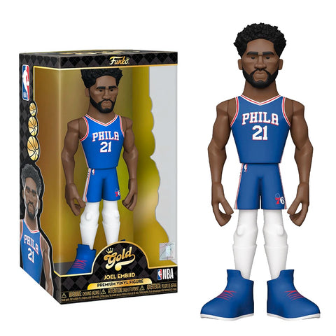 Funko Gold: NBA - Joel Embiid (Philadelphia 76ers Blue Jersey) 12" Premium Vinyl Figure