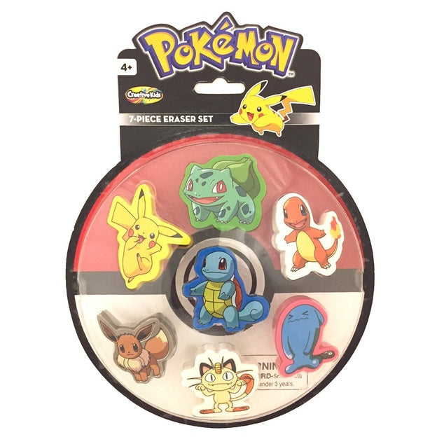 Pokemon Eraser 7-Pack