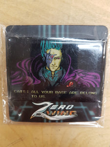 Zero Wing "ALL YOUR BASE ARE BELONG TO US." Collector's Pin 3" x 2" (Retro-Bit/Toaplan)