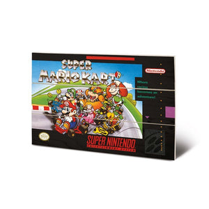 Super Mario Kart SNES Game Cover Art 8″ x 12″ Wood Print