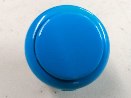 Sanwa Button Solid Colour OBSF-30mm Snap-In Pushbutton (Light Blue)