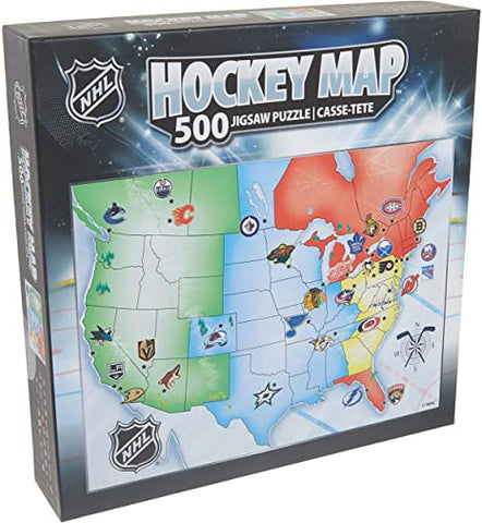 MasterPieces - NHL Hockey - North America Map Team Logos Jigsaw Puzzle (500 pieces)