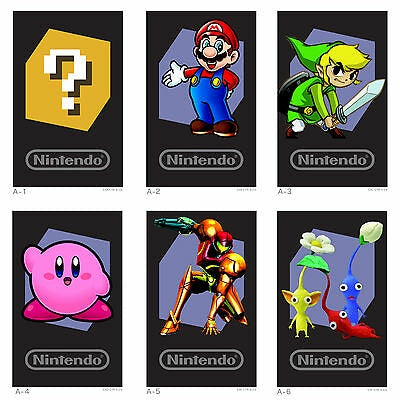 Nintendo 3DS Set of 6 AR Cards A & C Games Nintendo 3DS Set of 6 AR Cards A & C Games