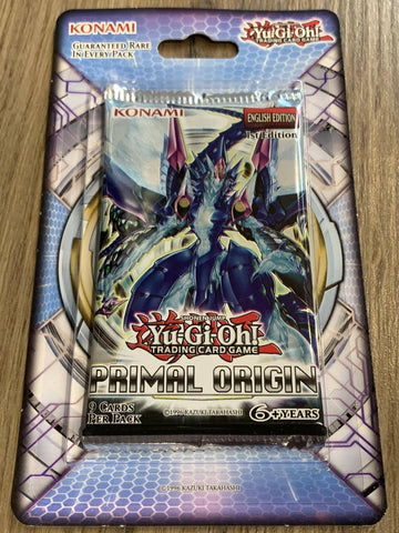 Yu-Gi-Oh! Primal Origin Blister Pack 1st Edition