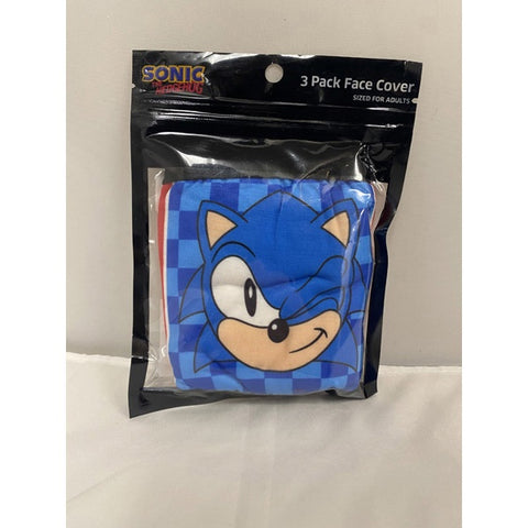 Sonic the Hedgehog 3 Pack Facemasks Adult Size [Bioworld]