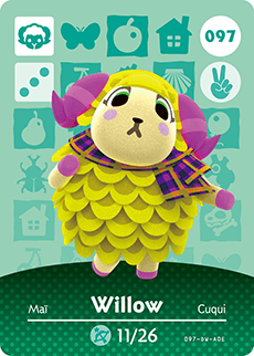 097 Willow Authentic Animal Crossing Amiibo Card - Series 1