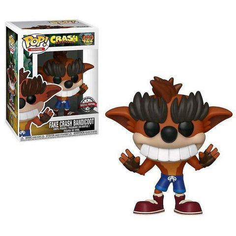 Funko POP! Games: Crash Bandicoot - Fake Crash Bandicoot #422 Vinyl Figure (Box Wear)