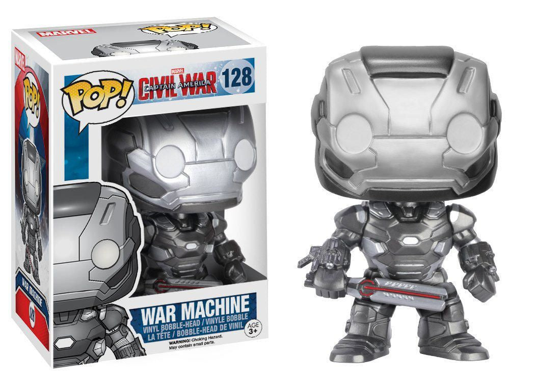 Funko POP! B: Marvel Captain America Civil War - War Machine #128 Vinyl Bobble-Head Figure