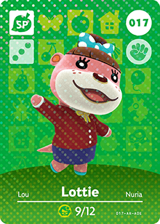 017 Lottie SP Authentic Animal Crossing Amiibo Card - Series 1