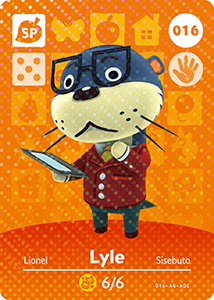 016 Lyle SP Authentic Animal Crossing Amiibo Card - Series 1