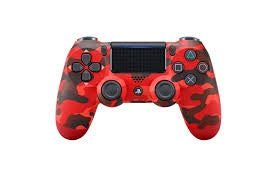 (Front Lit) DualShock 4 PlayStation 4 Controller Wireless Controller PS4 (Red Camo)