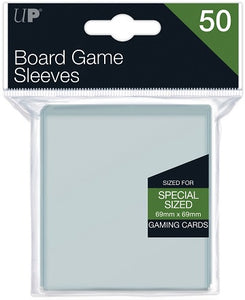 Ultra Pro - Board Game Sleeves - Special Sized 69mm x 69mm for Square Gaming Cards - 50ct Clear