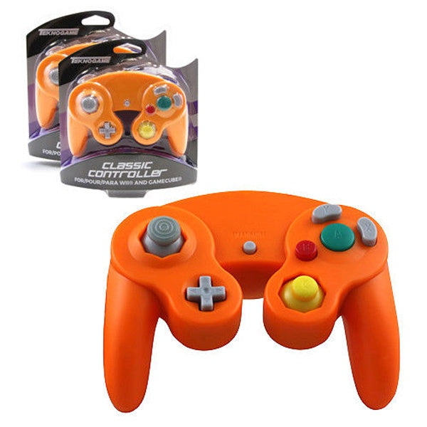 ORANGE WIRED Gamecube CONTROLLER [TEKNOGAME]