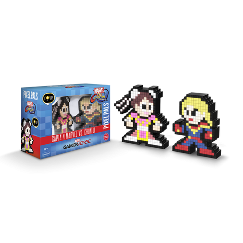 Pixel Pals Marvel Gamerverse Captain Marvel vs. Chun-Li - Pixel Pals