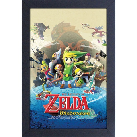 Legend of Zelda: Wind Waker Game Cover Art Framed Print 11″x17″ Framed Print [Pyramid America]