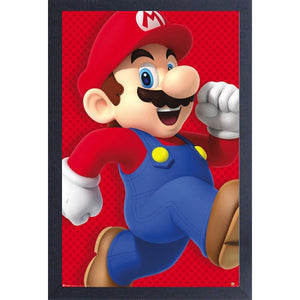 Super Mario Running Mario 11″ x 17″ Framed Print [Pyramid America]