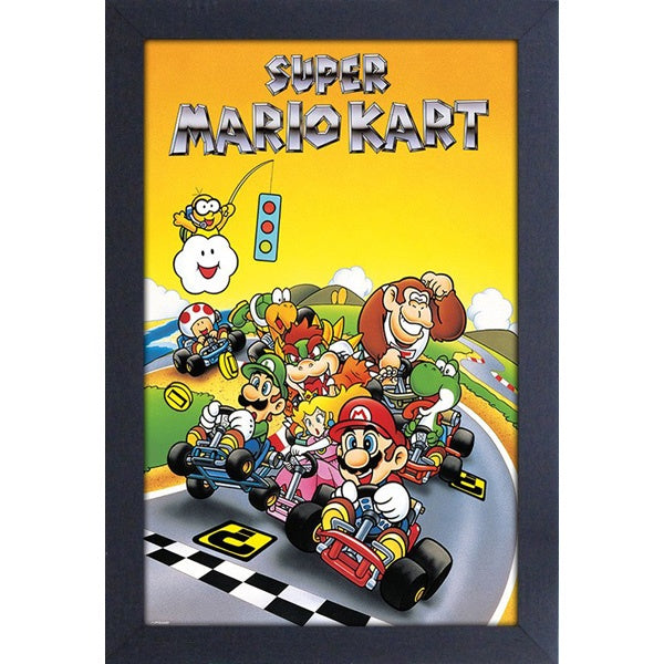 Super Mario Kart Starting Line 11″x17″ Framed Print [Pyramid America]