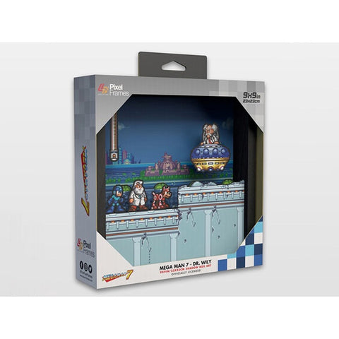 Mega Man 7 Dr. Wily 9″x9″ Pixel Frame 3D Pixel Box Art