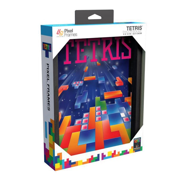 Tetris NES 9″x12″ Pixel Frame 3D Pixel Box Art