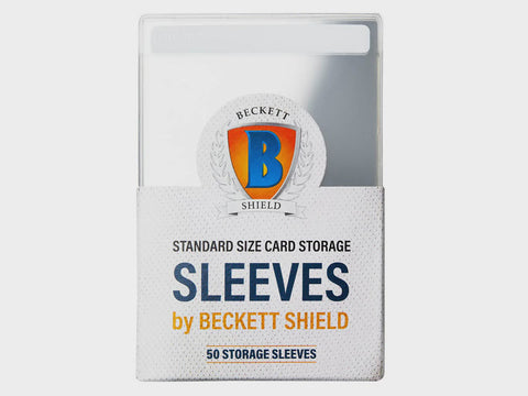 Beckett Shield - Standard Size Card Storage Sleeves Semi-Rigid Storage 2.5" x 3.5" - 50CT