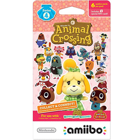 ANIMAL CROSSING AMIIBO CARD BOOSTER PACK - SERIES 4 (6 CARDS PER PACK)