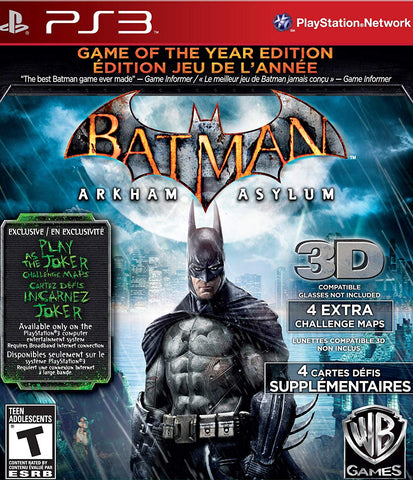 Batman: Arkham Asylum Game of the Year Edition - PS3 (Pre-owned)