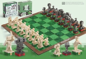 Minecraft Overworld Heroes vs. Hostile Mobs Chess Set