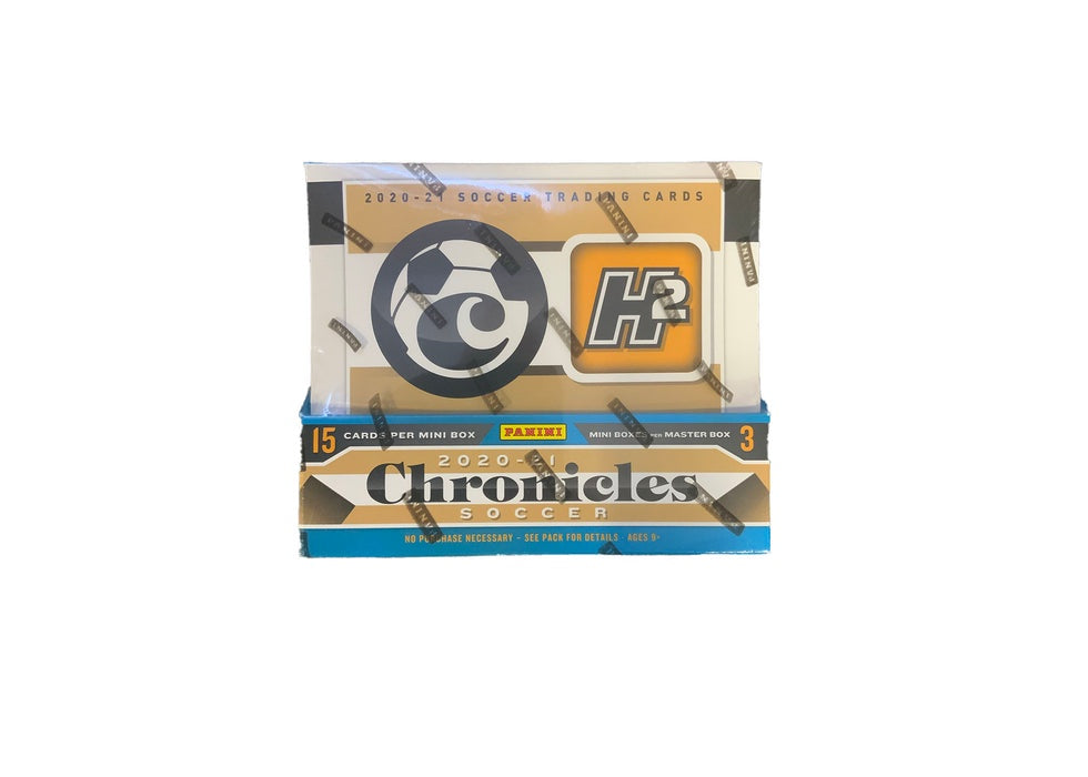 2020-21 Panini Chronicles Soccer H2 Hybrid Master Box (3 Mini Boxes Per Master Box)