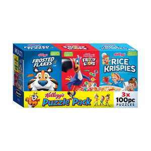 Kellogg's Frosted Flakes/Froot Loops/Rice Krispies 3x 100 Piece Puzzle