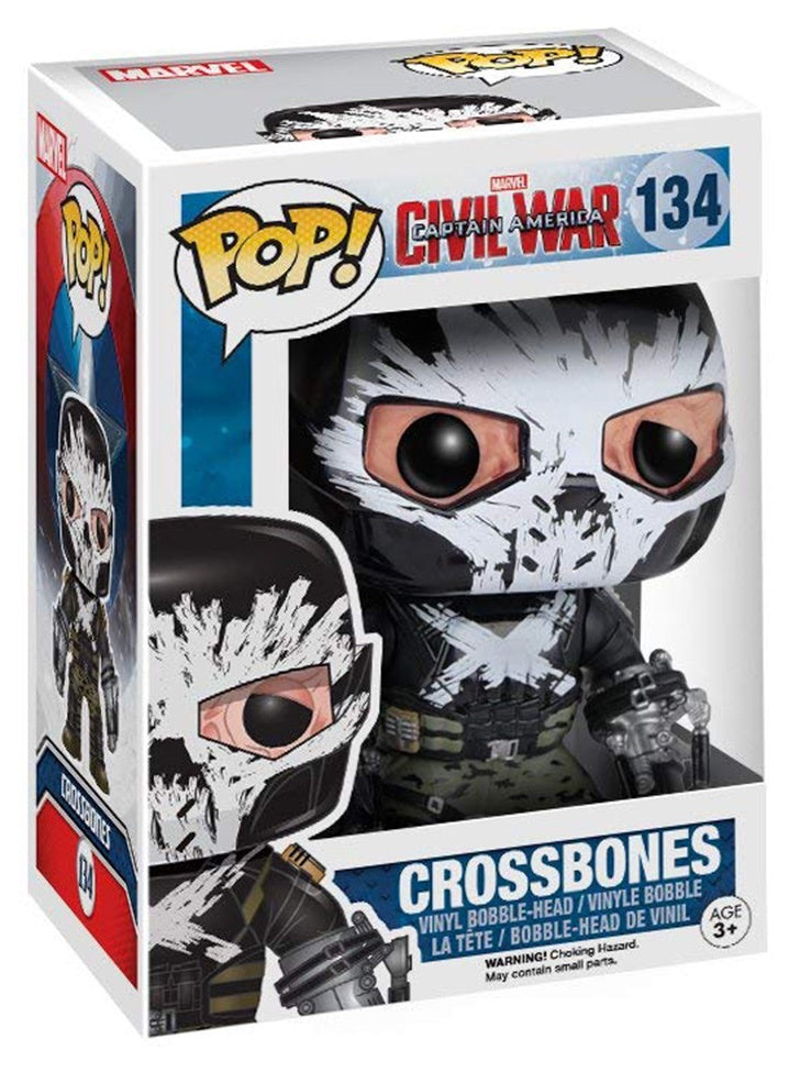 Funko POP! B: Marvel Captain America Civil War - Crossbones #134 Vinyl Bobble-Head Figure (Pre-owned)