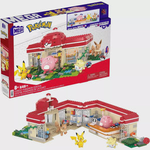 MEGA Pokemon Building Toy Kit, Forest Pokémon Center with 4 Action Figures - 648pcs