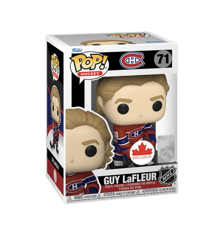 Funko POP! NHL Hockey: Guy LaFleur #71 (Montreal Canadians Red Home Jersey/Stick Down with Puck) Vinyl Figure