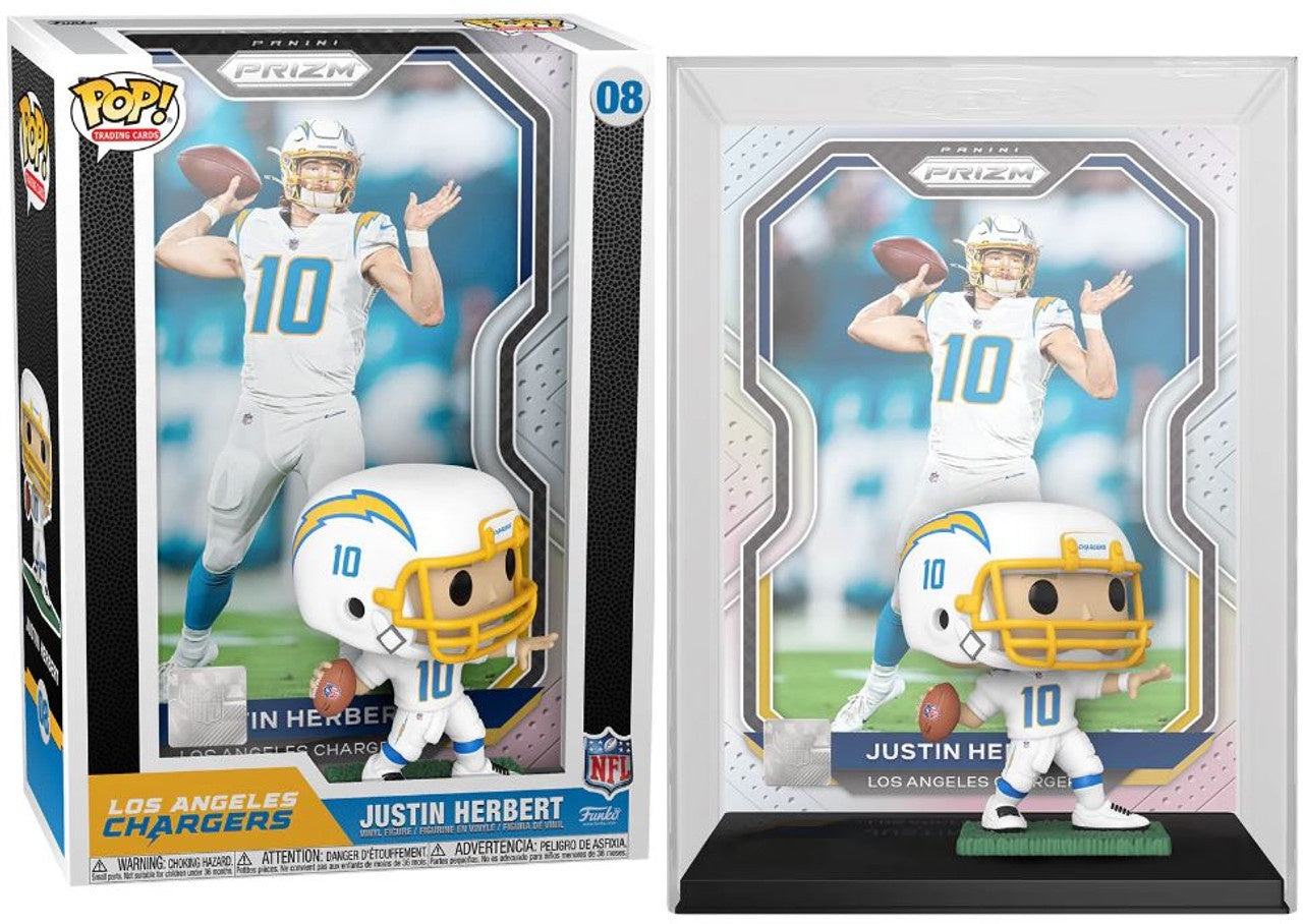 Funko POP! Trading Cards: Panini Prizm Los Angeles Chargers White Jersey - Justin Herbert #8 Vinyl Figure