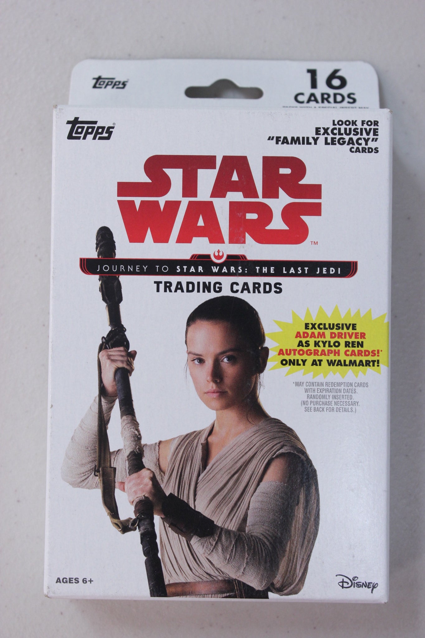 2017 Topps Star Wars: Journey to Star Wars The Last Jedi Trading Cards Hanger Box - Walmart Exclusive (16 Cards Per Box)