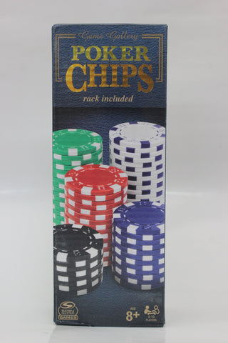 Poker Chips and Rack Set 100-Piece Colored [Spin Master Games]