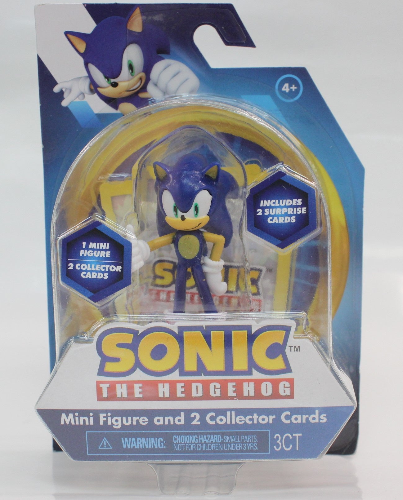 Sonic The Hedgehog Mini Figure 2.5” and 2 Collector Cards - Sonic