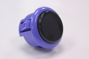 Sanwa Button Solid Colour OBSF-30mm Snap-In Pushbutton (Dark Blue and Black Center)