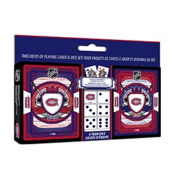 NHL - Two Decks of Playing Cards & 6 Dice Set - Montreal Canadiens