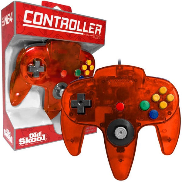 N64 Old Skool Wired Controller Nintendo 64 (Fire Orange)